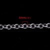 Picture of Iron Based Alloy Link Rolo Chain Jewelry Necklace Silver Plated 82cm(32 2/8") long, Chain Size: 4mm Dia.(1/8"), 1 Piece