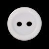 Immagine di Resina Bottone da Cucire ScrapbookBottone Tondo Bianco Due Fori 11mm Dia, 200 Pz