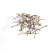 Picture of Iron Based Alloy Eye Pins Fixed Mixed 5cm(2") - 3cm(1 1/8") long, 0.7mm ( 21 gauge), 1 Set (1000 PCs/Set)