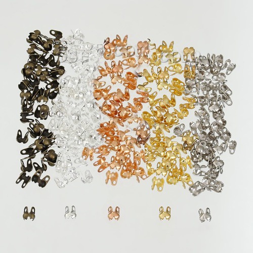 Immagine di Lega di Ferro Coprinodo Copertura del nodo con Gancio catena connettore chiusura Misto (Adatto Dimensione della catena: 1.5mm) 4mm x 3.5mm, 1 Serie