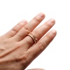 Bild von Modisch Uneinstellbar Ring Kaiserkrone Rosegold Transparent Strass 16.7mm（US Größe:6.25) 1 Stück