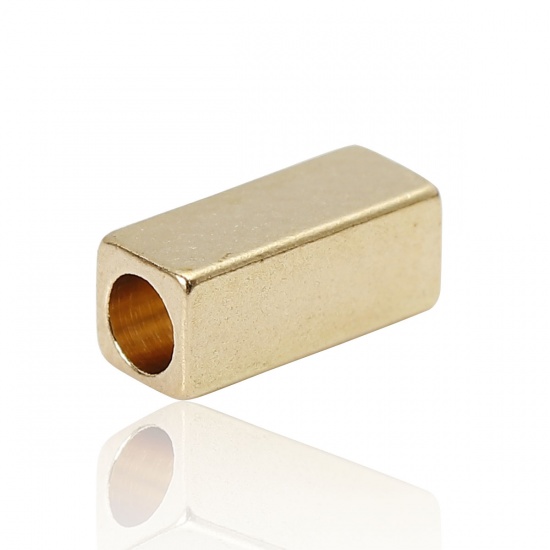 Immagine di Ottone Separatori Perline Rettangolo Colore di Ottone Circa 7mm x 3mm, Foro:Circa 1.5mm, 100 Pz