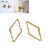 Picture of Brass Connectors Frames Rhombus Gold Plated 14mm( 4/8") x 7mm( 2/8"), 50 PCs                                                                                                                                                                                  