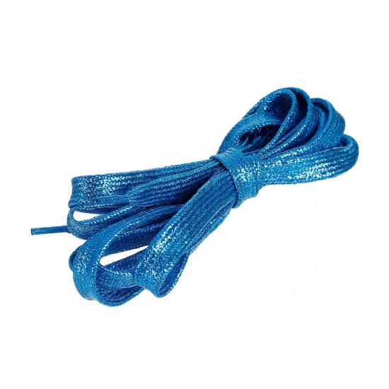 Image de Lacet Athlétique Sport en PET Bleu Lac 108cm, 2 Pièces