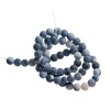 Image de (Classement B) Agate ( Naturel/Teint ) Perles Rond Noir Craqué Env. 6mm Dia, Taille du Trou: Env. 1.4mm, 39.0cm long, 1 Pièce (Env. 66 PCs/Enfilade)