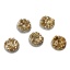 Immagine di Druzy /Drusy Resina Dome Seals Cabochon Tondo Oro 8mm Dia, 50 Pz