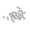 Bild von Edelstahl Zwischenperlen Spacer Perlen Rund Silberfarben ca. 4mm D., Loch:ca. 1.0mm, 50 Stücke