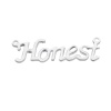 Picture of 304 Stainless Steel Connectors Findings Silver Tone Word Message " Honest " 31mm(1 2/8") x 10mm( 3/8"), 1 Piece