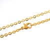 Immagine di 304 Acciaio Inossidabile Collana Oro Placcato Cavo Catena lunghezza: 50.0cm , Dimensione della Catena: 3x2.3mm 1 Pz