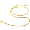 Picture of 304 Stainless Steel Jewelry Braiding Chain Necklace Gold Plated 55cm(21 5/8") long, Chain Size: 4mm(1/8"), 1 Piece