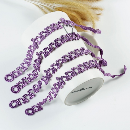 Изображение Браслеты Фиолетовый с узором “ Нота ”, 28.0cm, 20 ШТ