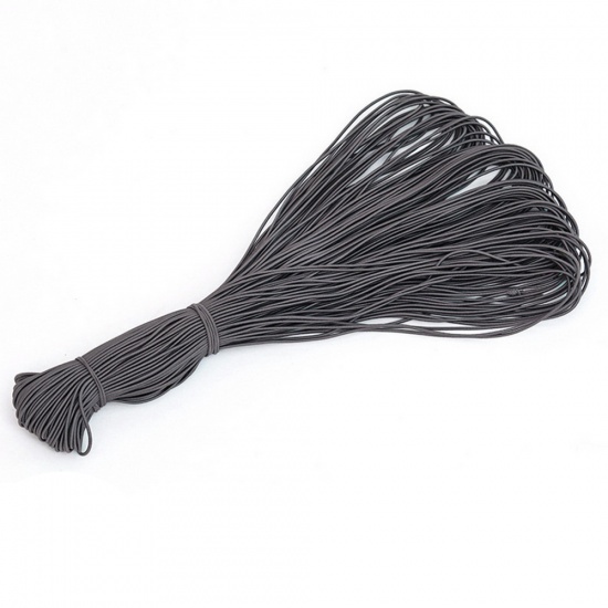 Immagine di Dark Gray - 2.5mm Elastic Beading Stretchy String 100m For Bracelets Masks Making