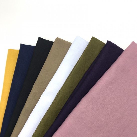 Picture of Cotton Pure Color Women's Scarves & Wraps Square Yellow 110cm x 110cm, 1 Piece