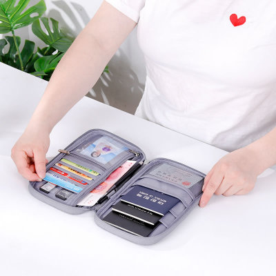 Picture of Black - Ticket Passport Holder Protective Cover Waterproof Travel Storage Bag 22.5x13.5x2cm, 1 Piece