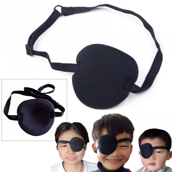 Picture of Polyester Children Kids Weak Strabismus Correction 3D Single Eye Mask Eyeshade Eye Cover Purple Adjustable 1 Piece