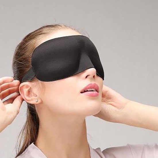 レイクブルーブラックアウトアイマスク睡眠緩和眼精疲労睡眠眼保護心を落ち着かせる快適さと圧力なし、1 個 の画像
