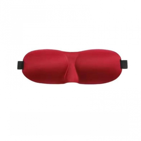 Image de Masque oculaire noir vin rouge pour le soulagement du sommeil Fatigue oculaire Protection oculaire du sommeil Apaisement des nerfs Confort et sans pression, 1 pièce