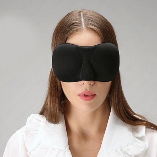 Image de Masque oculaire noir vin rouge pour le soulagement du sommeil Fatigue oculaire Protection oculaire du sommeil Apaisement des nerfs Confort et sans pression, 1 pièce