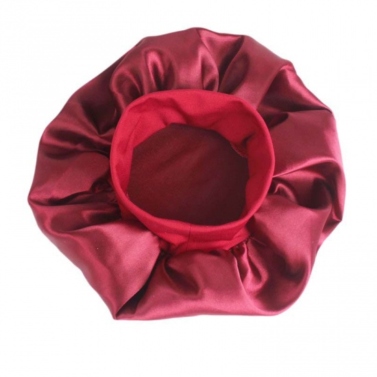 Изображение Pink - Night Sleep Hat Cap Bonnet With Wide Elastic Band For Women, 1 Piece