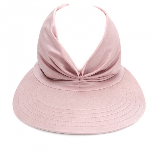 Immagine di Light Pink - Summer Women's Anti-Ultraviolet Elastic Adult Empty Top Sun Hat M（56-65cm）, 1 Piece