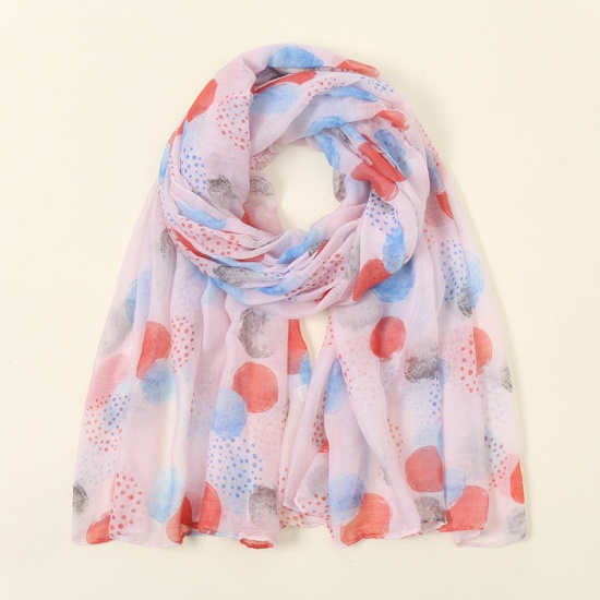 Picture of Pink - Voile Dot Printed Women's Scarf Wraps 85x180cm, 1 Piece