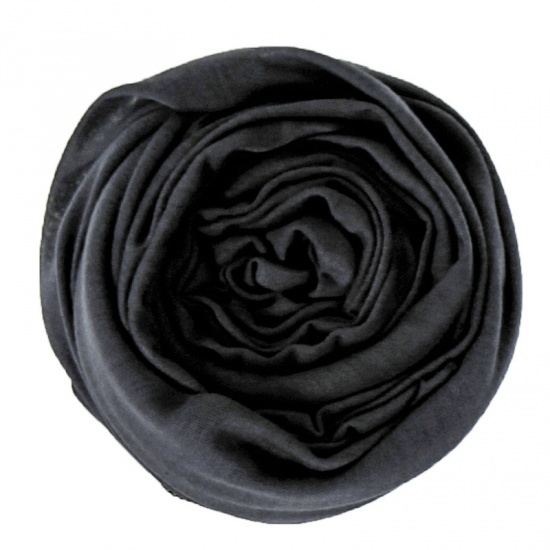 Immagine di Black - 13# Modal Women's Hijab Scarf Wrap Solid Color Elastic Breathable 180x80cm, 1 Piece