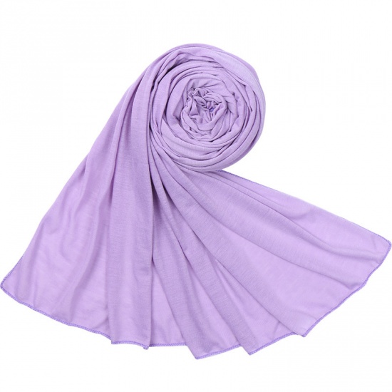 Immagine di Mauve - 32# Modal Women's Hijab Scarf Wrap Solid Color Elastic Breathable 180x80cm, 1 Piece