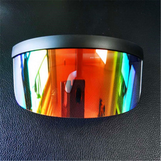 Immagine di Red - Huge Oversize Futuristic Flat Top Visor Sunglasses