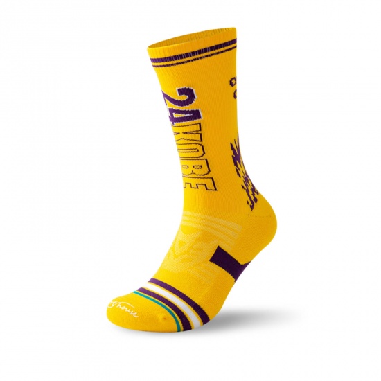 Picture of Yellow - Multifunction Non-slip Breathable Man's Sport Socks Number Size M（39-43）, 1 Pair