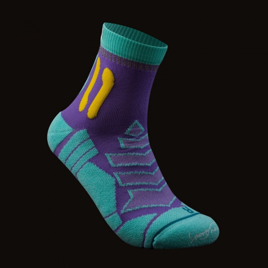 Picture of Purple - Multifunction Non-slip Breathable Man's Sport Socks Geometric Size M（39-43）, 1 Pair