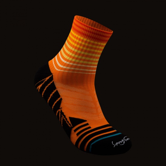 Picture of Orange - Multifunction Non-slip Breathable Man's Sport Socks Stripe Size M（39-43）, 1 Pair