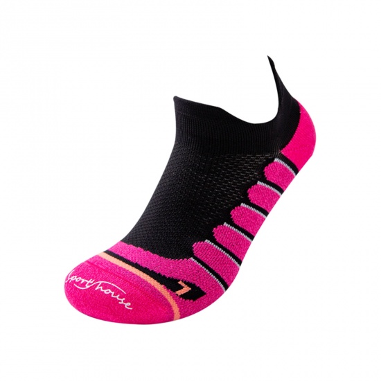 Picture of Fuchsia - Multifunction Non-slip Breathable Women's Sport Ankle Socks Stripe Size S（35-39）, 1 Pair