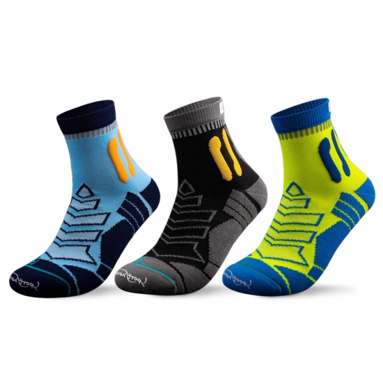 Picture of Mixed Color - Multifunction Non-slip Breathable Man's Sport Socks Geometric Size M（39-43）, 3 Pairs