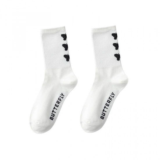 Immagine di White - Polyester Butterfly Socks For Women Size 35-39, 1 Pair
