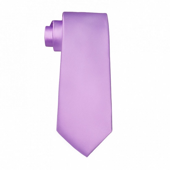 Immagine di Purple - Men's Solid Color Glossy Tie Necktie Suit Accessories 147x8cm, 1 Piece