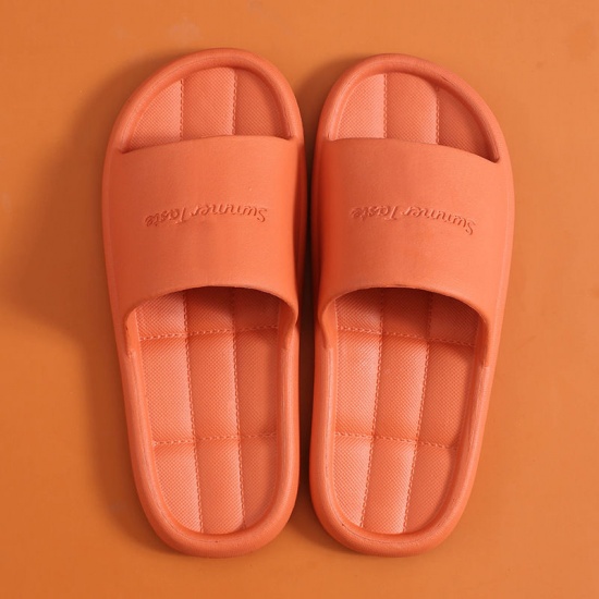 Immagine di Orange - 38-39 EVA Indoor Bathroom Mute Non-slip Soft-soled Couple's Shower Slippers, 1 Pair