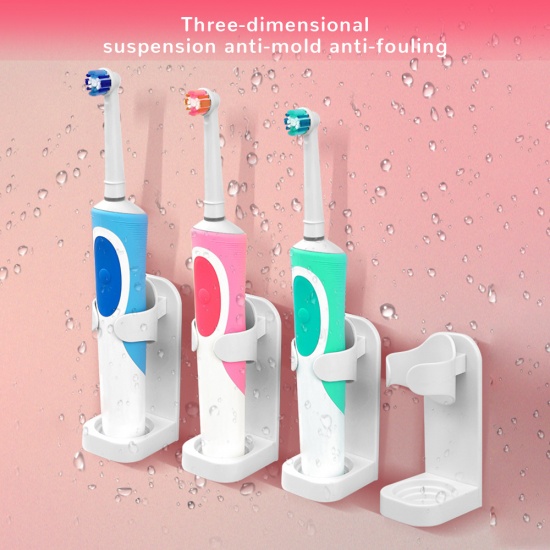 Image de Blanc - Porte-brosse à dents électrique universel Support Rack Organisateur de stockage Salle de bain