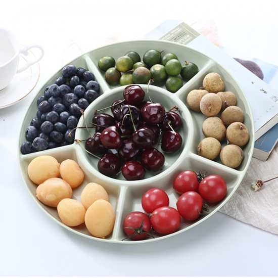 Picture of Green - Nut Serving Platter Tray Candy Snacks Server Dish For Celebrations Parties and Events