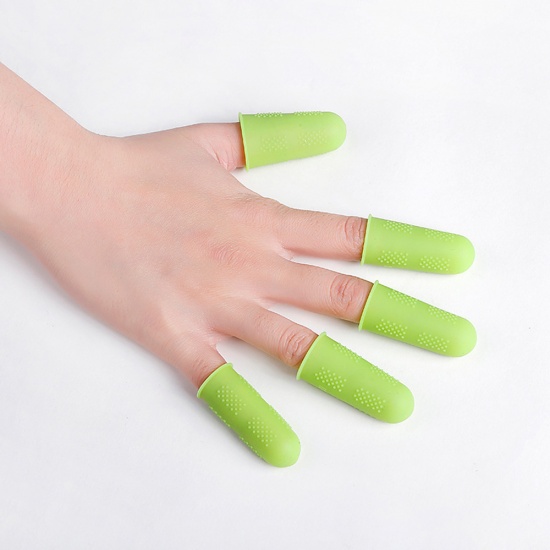 Immagine di Green - Silicone Finger Protector Heat Resistant Non-slip Finger Guard （3 Pcs/Set）