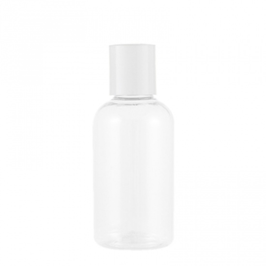 Picture of White - 75ml Empty Cosmetic Bottles Refillable Plastic Tubes Bottles Squeeze Lotion Bottles with Flip Cap for Home Outdoor