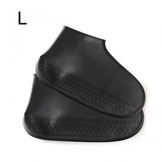 Image de L Chaussures imperméables portables Couvre-bottes Bottes de pluie en silicone