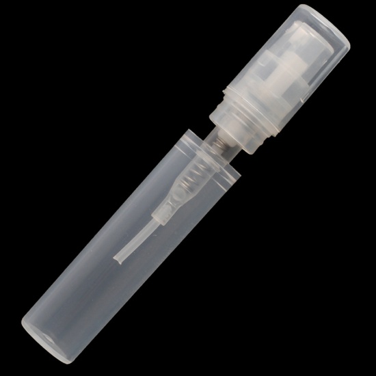 Picture of ( 5ml ) Plastic Refillable Perfume Atomizer Empty Spray Bottle Transparent Clear 10.1cm x 1cm, 1 Piece