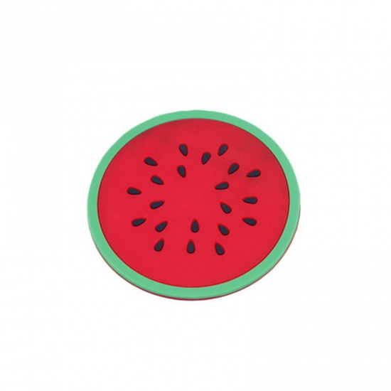 Immagine di Red - Table Coasters Cartoon Watermelon Fruits Cup Placemat For Drinks, 1 Piece