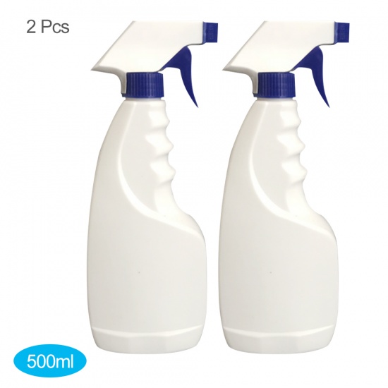 Immagine di White & Dark Blue - 2 PCS 500ml Spray Bottles Empty Household Outdoor Refillable Container Water Bottle