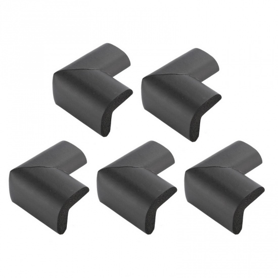 Picture of Black - L Shape Baby Proof Corner Guards Table Corner Protector Child Safety Furniture Bumper Soft Cushions,5 Pcs