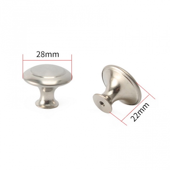 Immagine di Stainless Steel Drawer Handles Pulls Knobs Cabinet Furniture Hardware Silver Plated 12 PCs