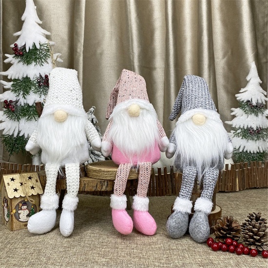 Picture of Nonwovens Christmas Ornaments Decorations White Doll Pixie Elf 46.5cm x 16cm, 1 Piece