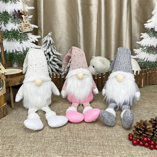 Immagine di Nonwovens Christmas Ornaments Decorations White Doll Pixie Elf 46.5cm x 16cm, 1 Piece