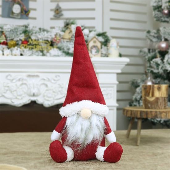 Immagine di Nonwovens Christmas Ornaments Decorations Red Doll Pixie Elf 31cm x 16cm, 1 Piece
