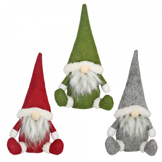 Picture of Nonwovens Christmas Ornaments Decorations Gray Doll Pixie Elf 31cm x 16cm, 1 Piece